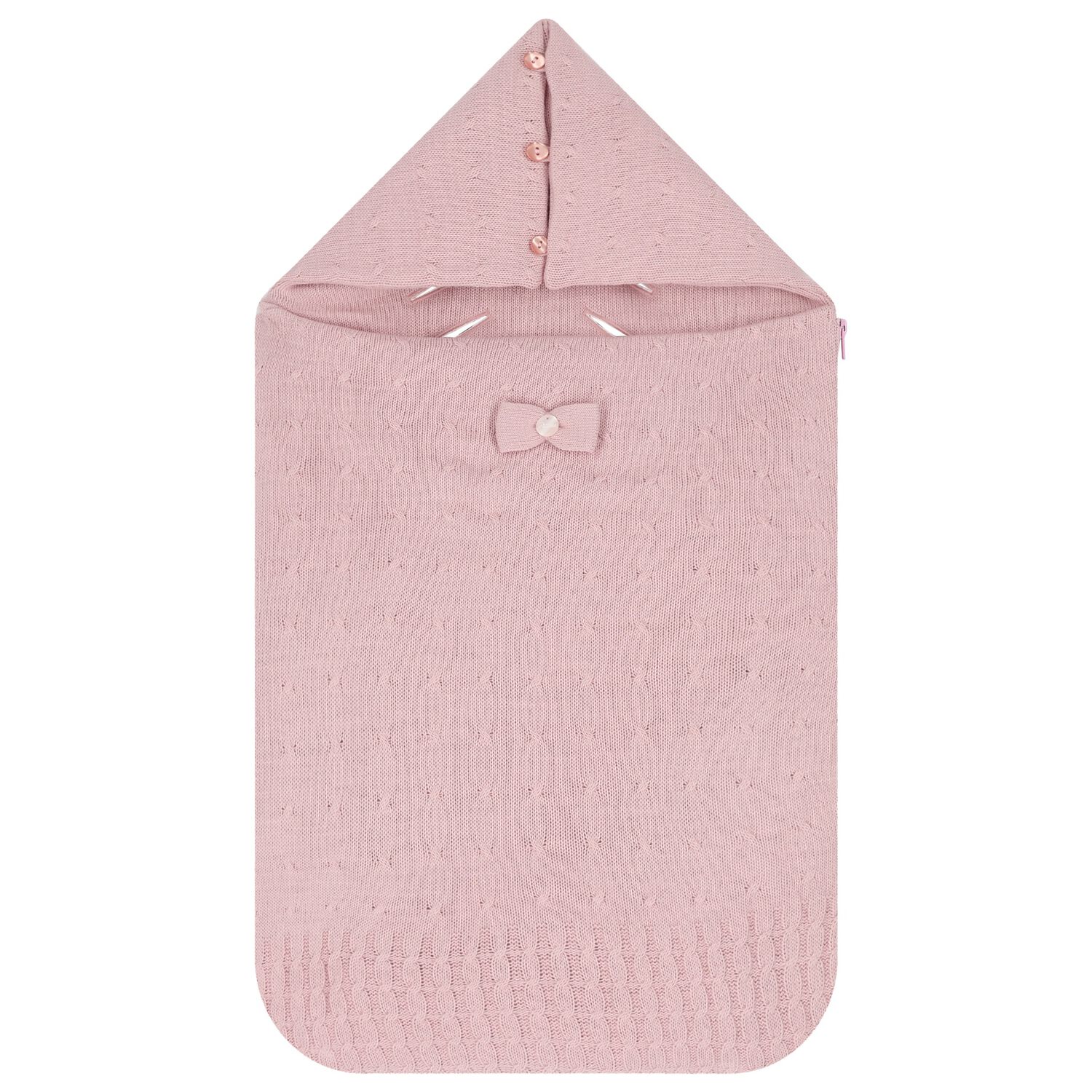 Baby Girls Pink Baby Knit Nest, 1, hi-res