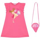 Girls Pink Dress Set, 2, hi-res