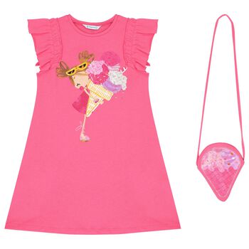 Girls Pink Dress Set