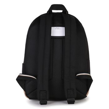 Younger Boys Black & Beige Logo Backpack ( 42cm )