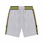 Boys Grey Cotton Jersey Logo Shorts, 1, hi-res