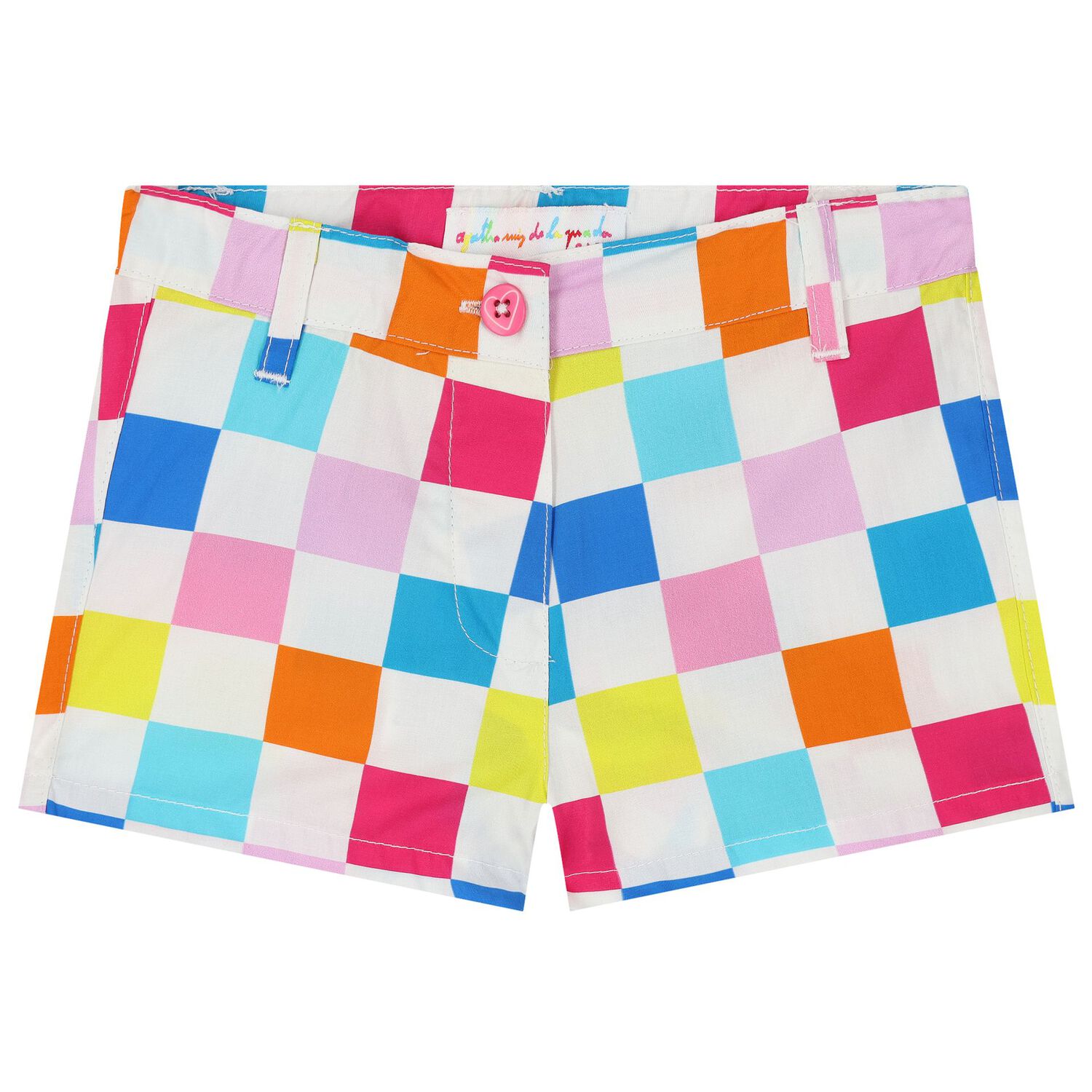 Girls White Logo Top & Shorts Set, 1, hi-res image number null