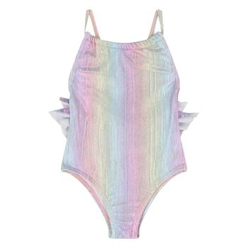 Younger Girls Iridescent Rainbow Swimsuit 