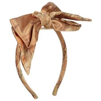Girls Beige Geo Map Headband