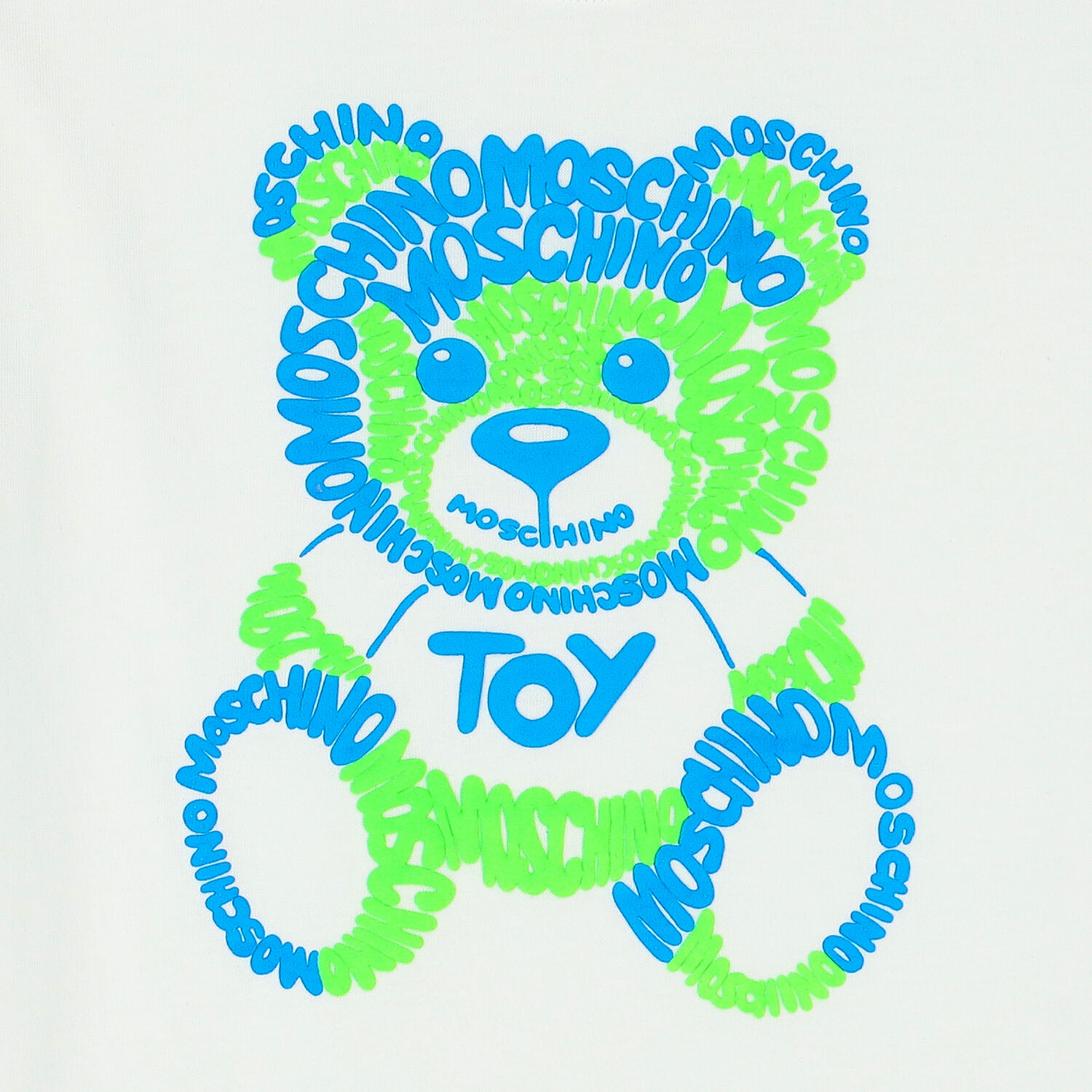 Boys White & Blue Teddy Logo Shorts Set, 1, hi-res