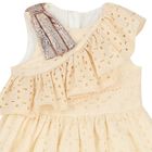 Girls Ivory Broderie Anglaise Ruffle Dress, 1, hi-res