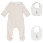 Baby Girls Pink Logo Babygrow Gift Set, 2, hi-res