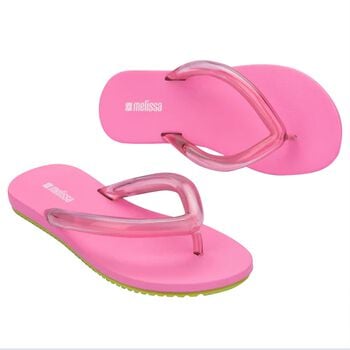 Girls Pink Logo Flip Flops