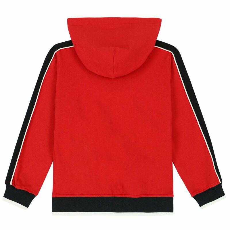 Boys Red Logo Zip Up Top, 1, hi-res image number null