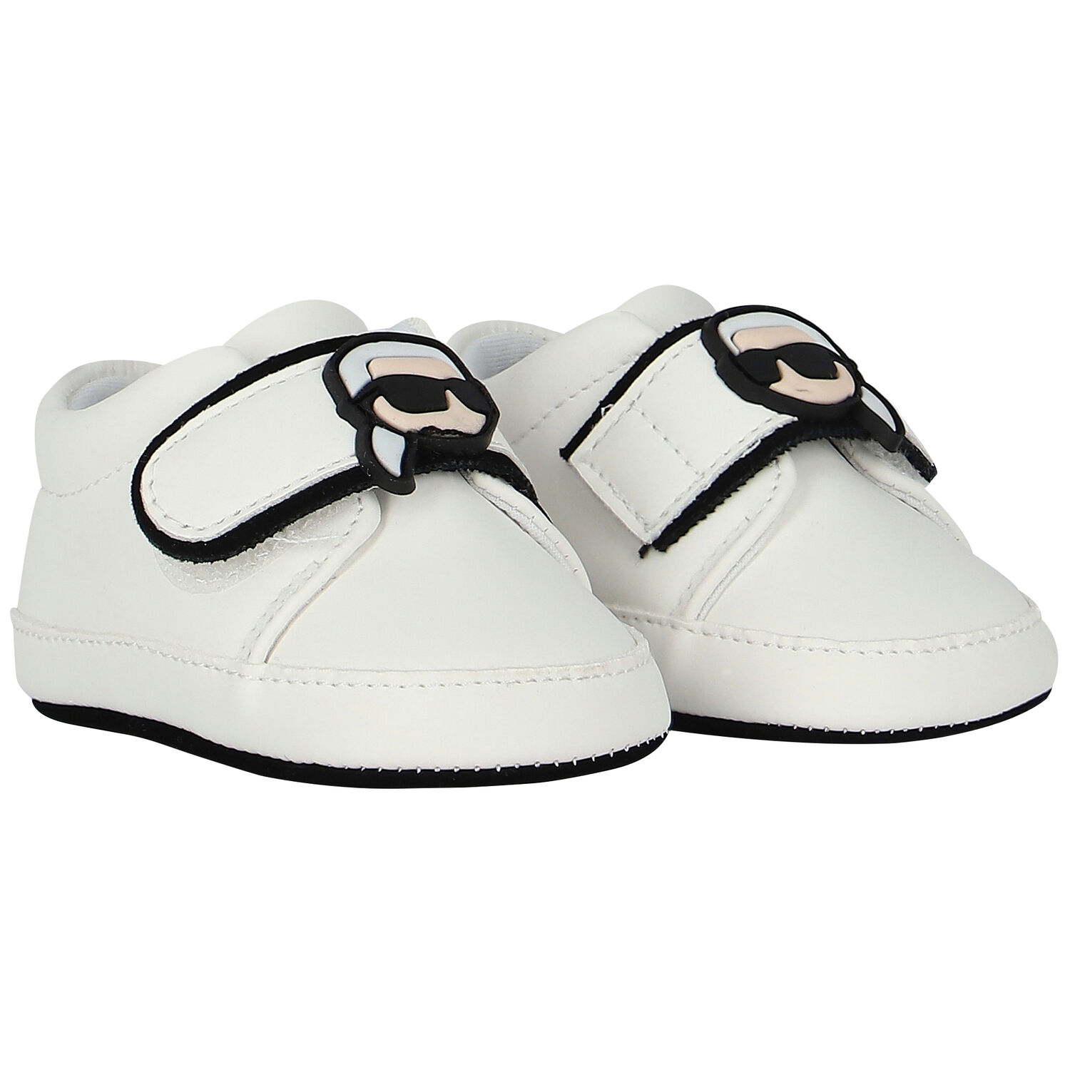 Baby Boys Ivory Leather Pre Walker Shoes, 1, hi-res