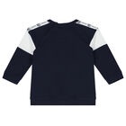 Younger Boys Navy Blue Logo Sweatshirt, 2, hi-res