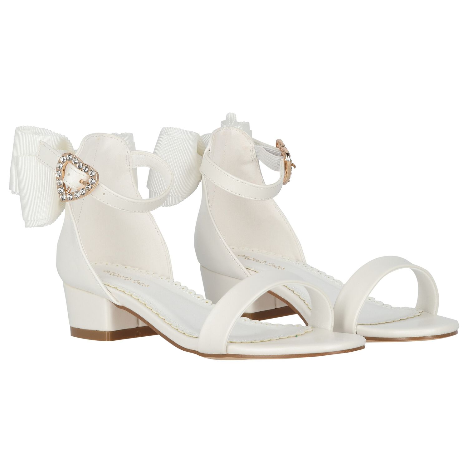 Girls White Sandals, 2, hi-res image number null