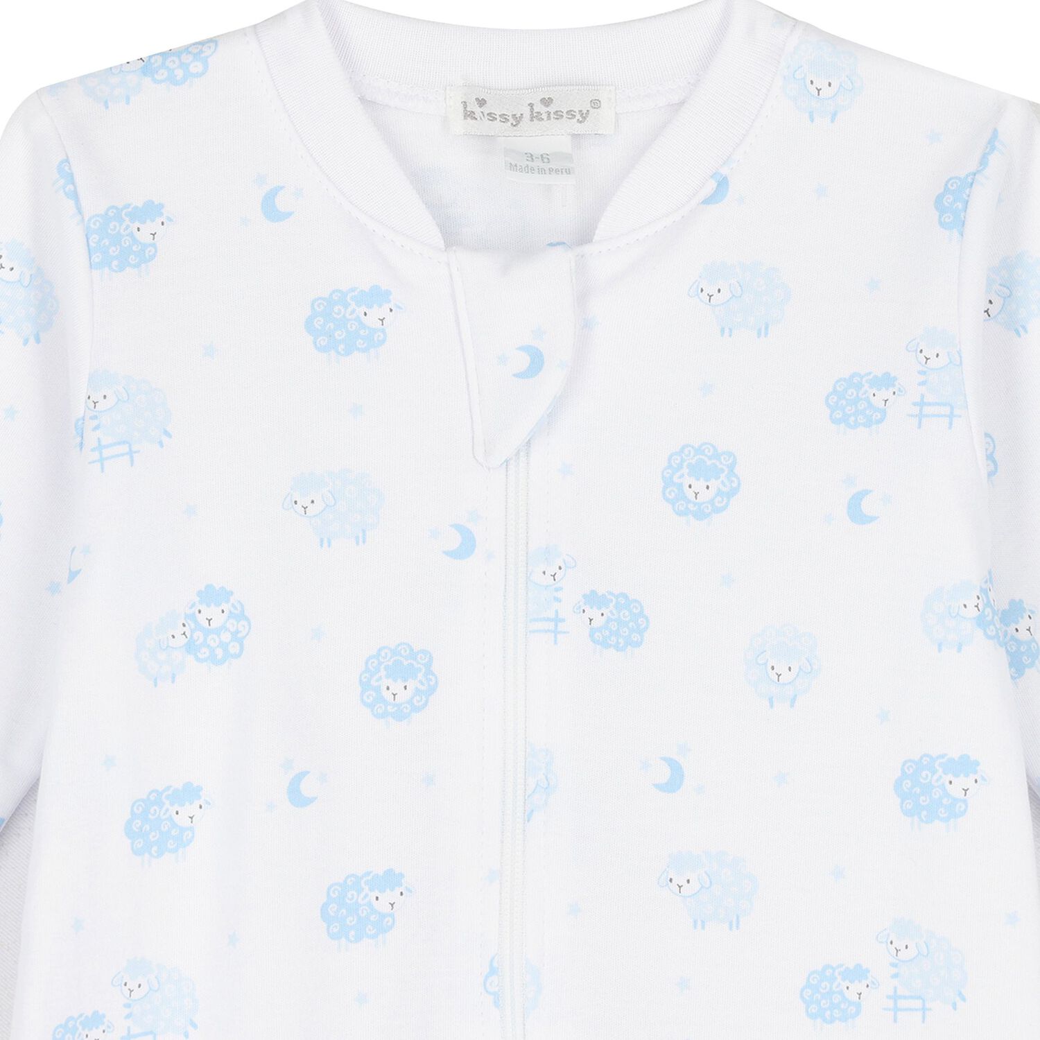 Baby Boys White & Blue Sheep Babygrow, 1, hi-res image number null