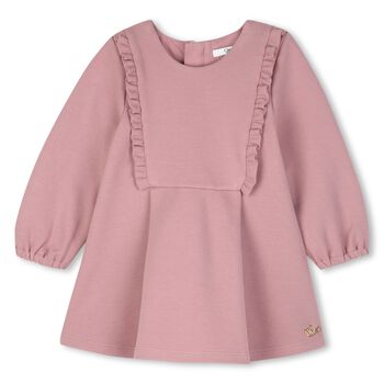 Younger Girls Pink Ruffled Dress