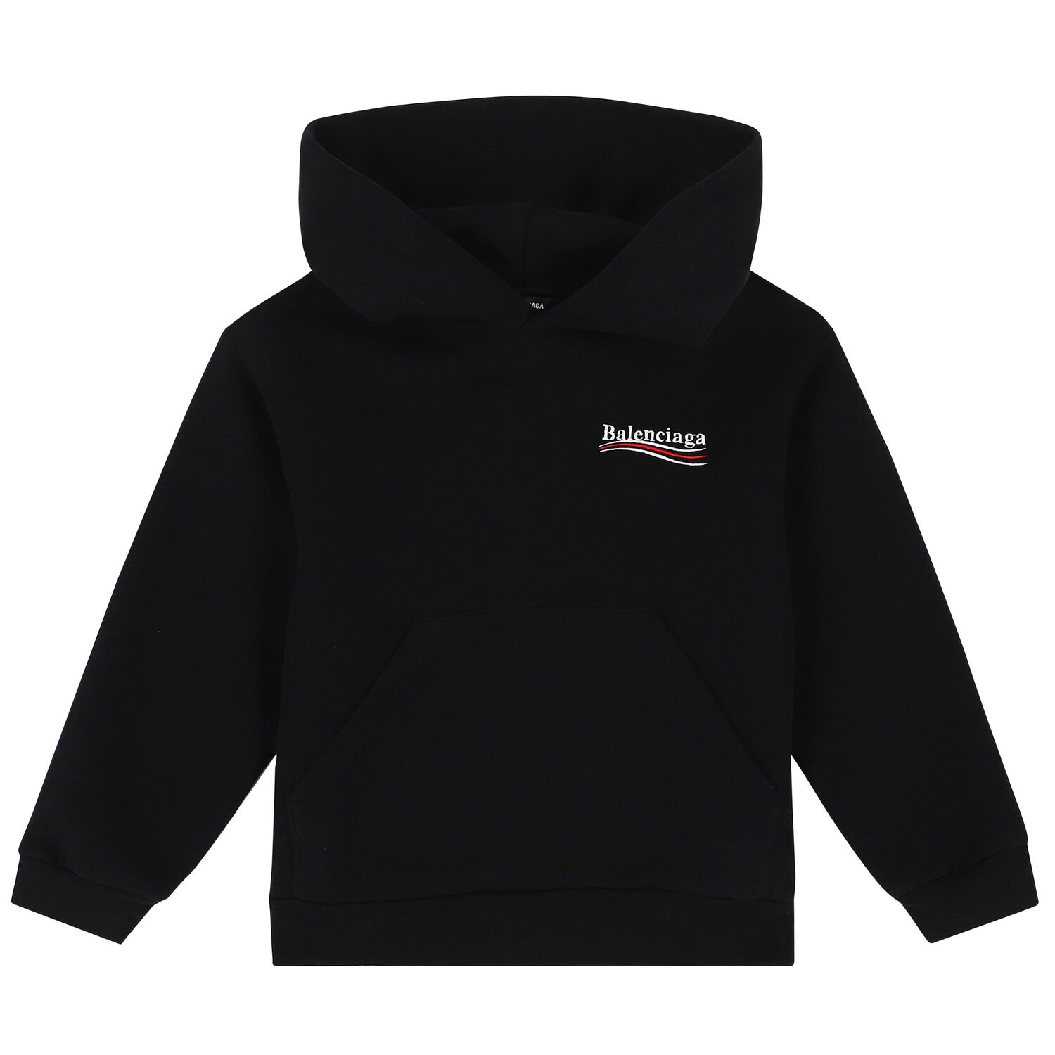Black Logo Hooded Top, 1, hi-res