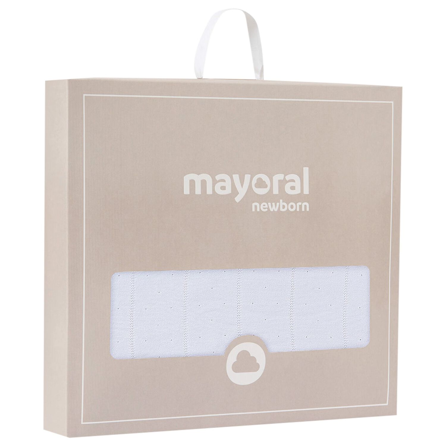 White Cotton Knit Baby Blanket, 3, hi-res image number null