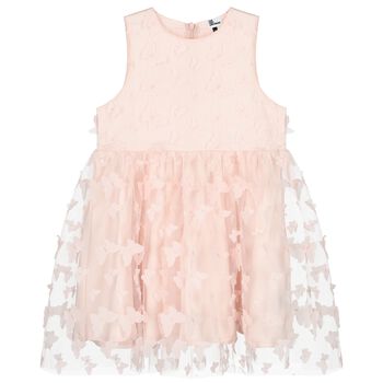 Girls Pink Butterfly Dress