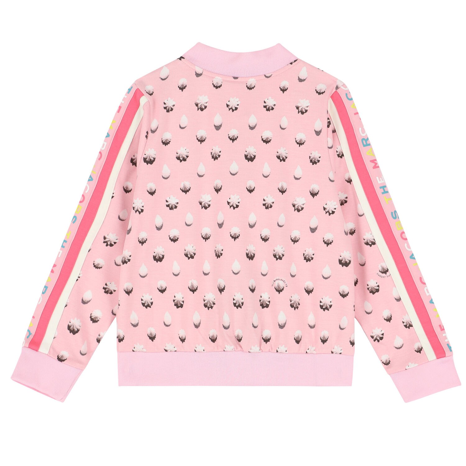 Girls Pink Jersey Zip Up Top, 1, hi-res image number null