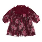 Baby Girls Red Floral Tulle Nadiya Dress, 1, hi-res