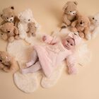 Baby Girls Pink Teddy Bear Dress, 1, hi-res