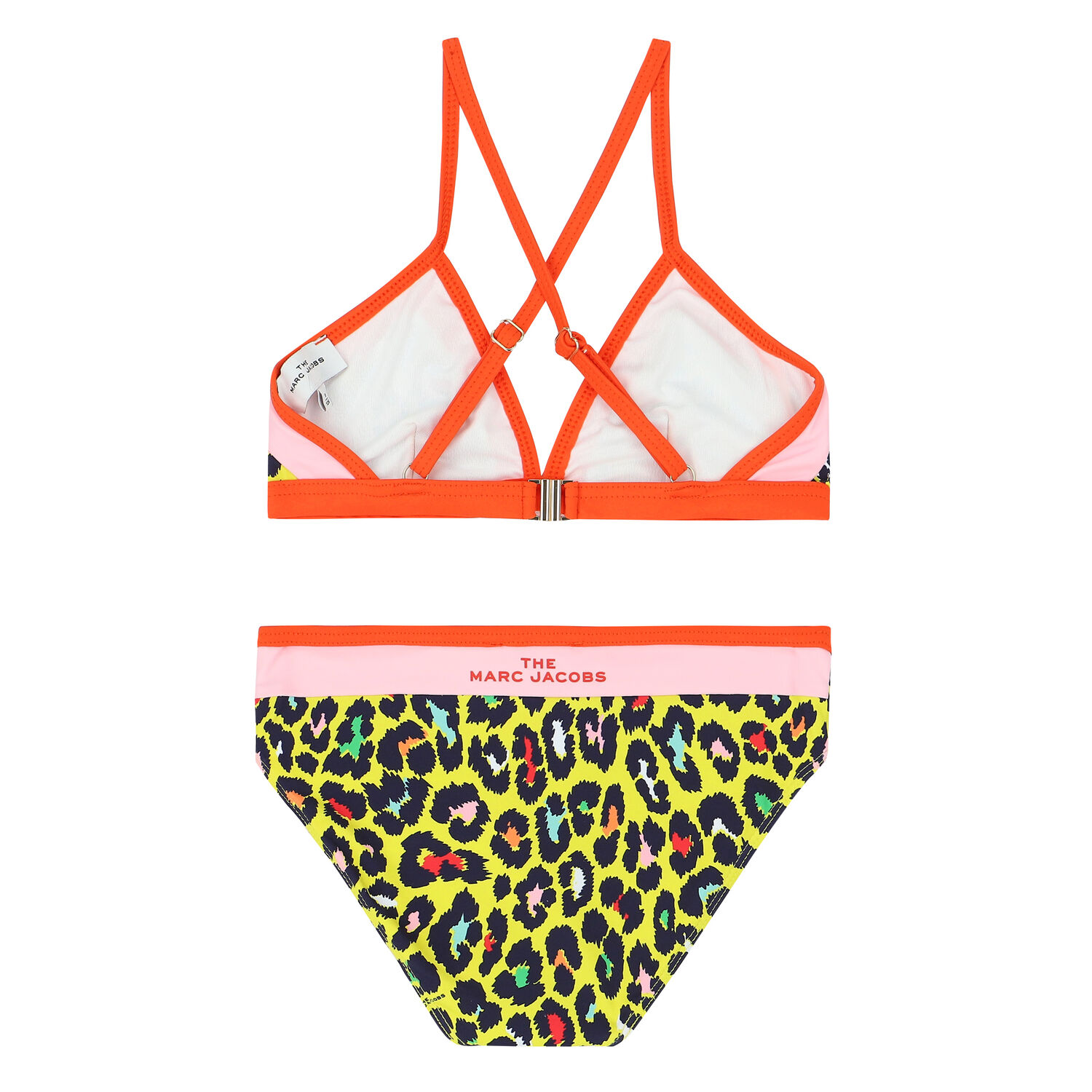 Girls Yellow Cheetah Biniki, 1, hi-res