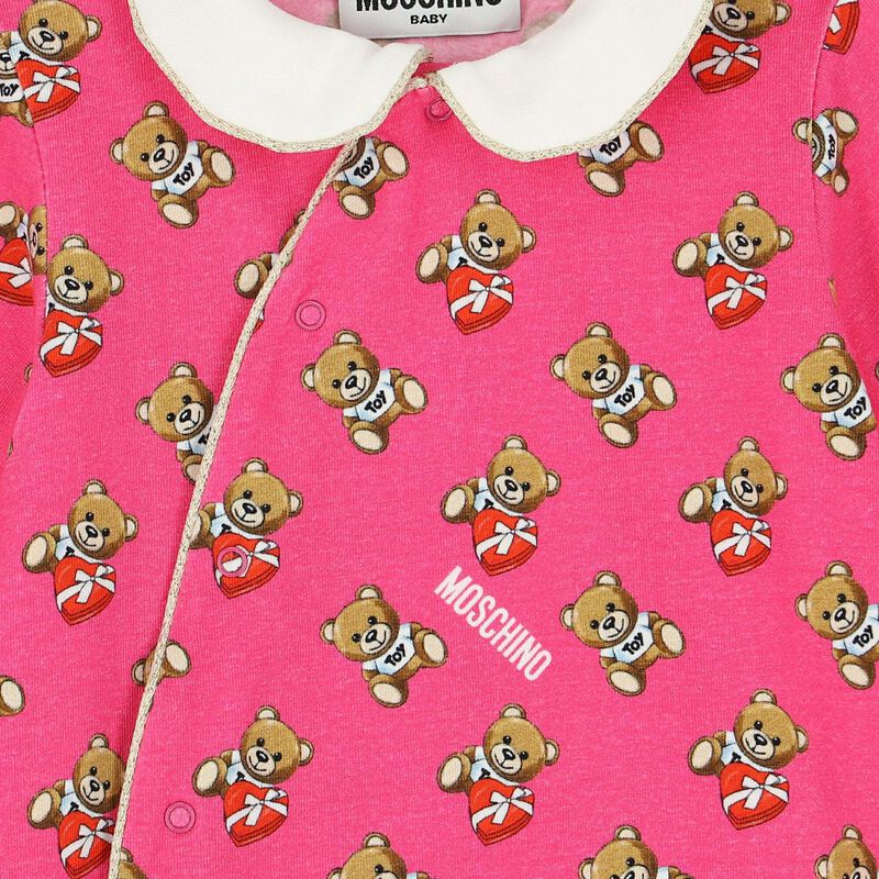 Girls Pink Toy Logo Babygrow, 1, hi-res image number null