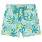 Younger Boys Green Crocodile Shorts, 2, hi-res