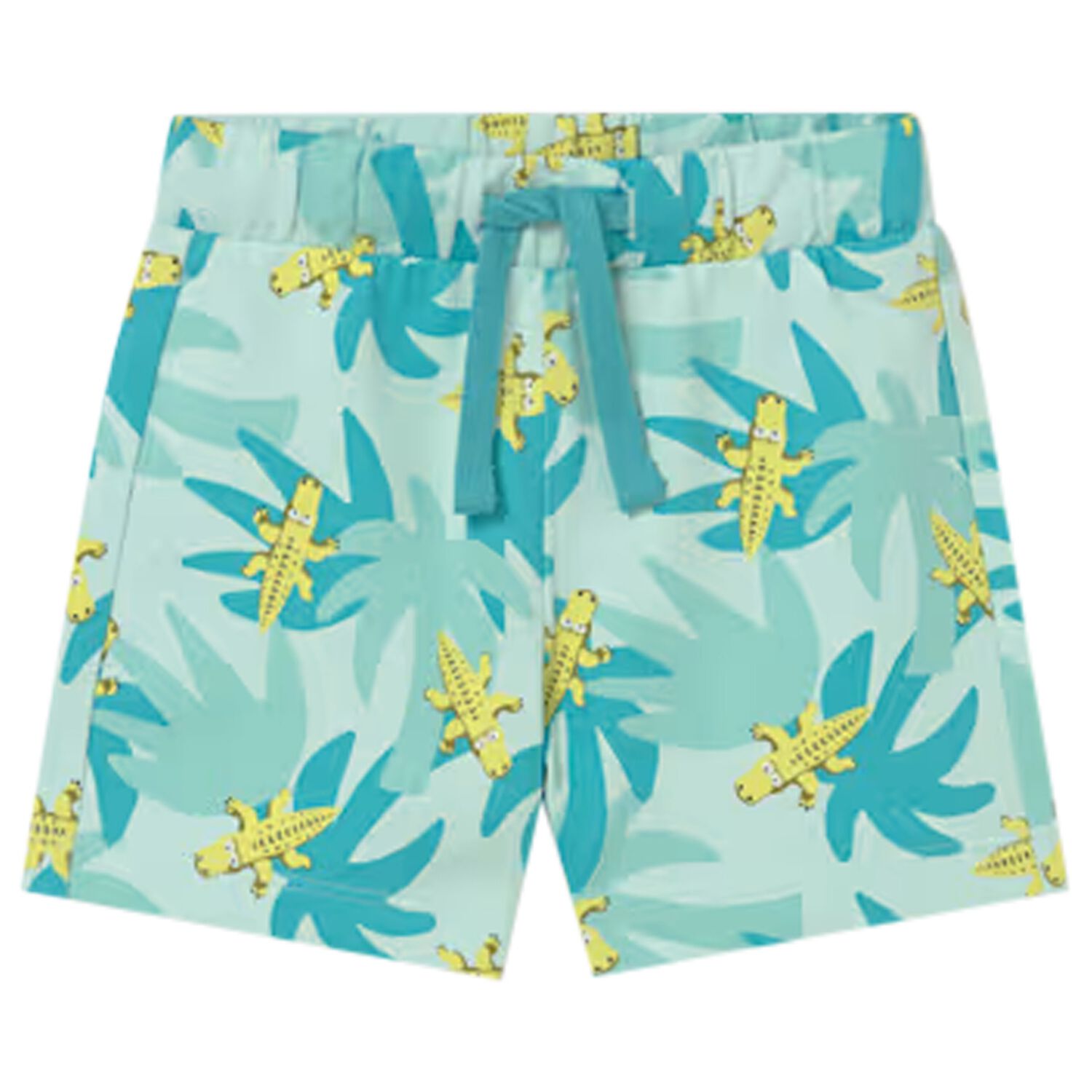 Younger Boys Green Crocodile Shorts, 2, hi-res