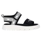 Black & White Logo Velcro Sandals, 1, hi-res