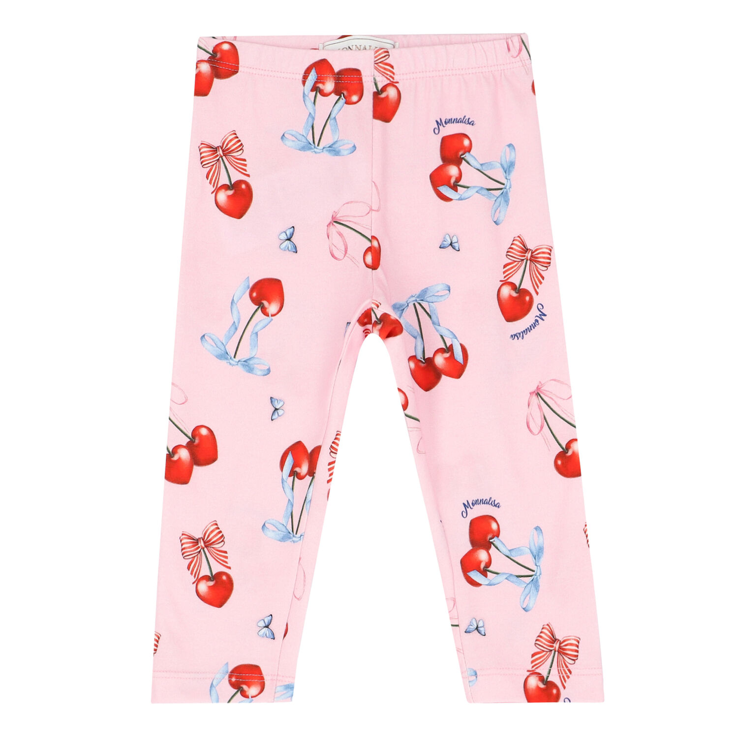 Younger Girls Pink Cherry Leggings, 1, hi-res
