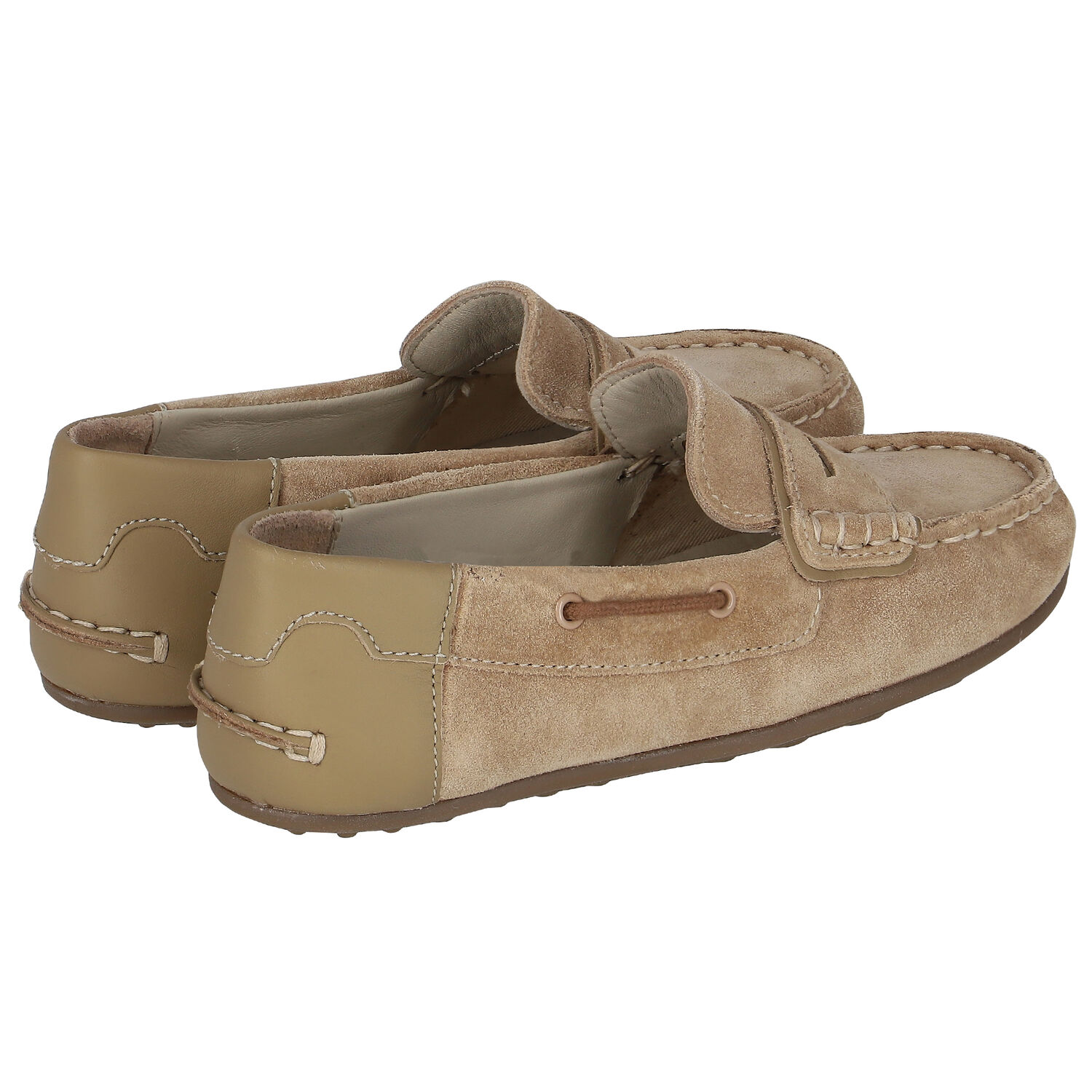 Boys Beige Suede Moccasins, 1, hi-res image number null