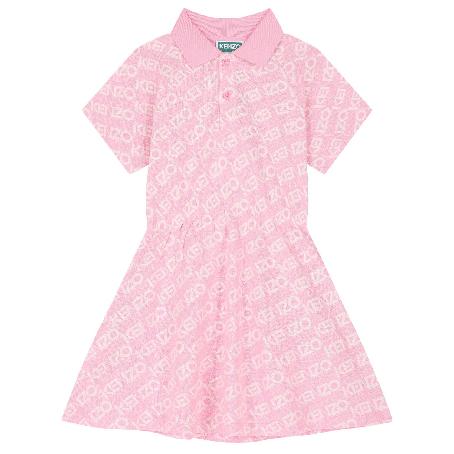 Girls Pink Logo Polo Dress, 1, hi-res