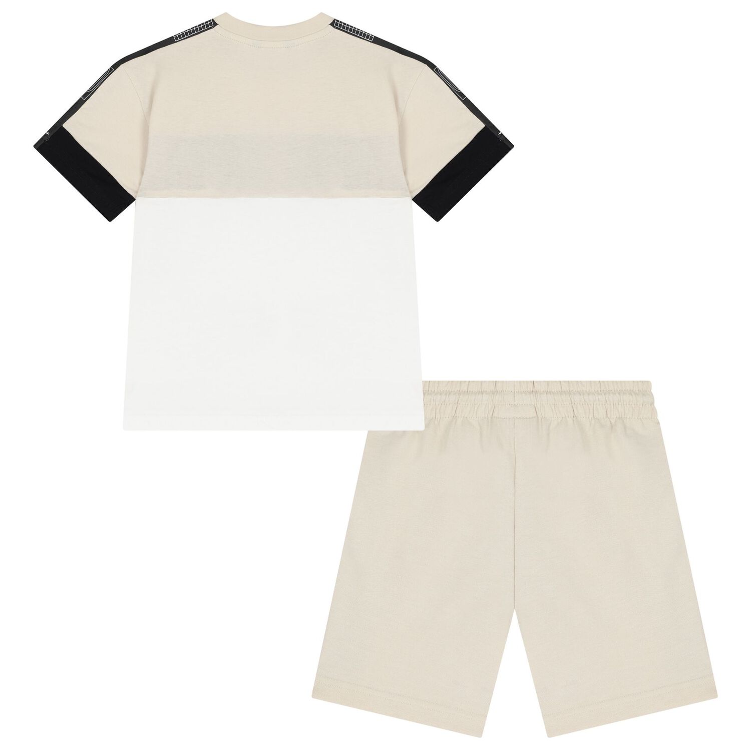 Boys Beige Shorts Set, 1, hi-res image number null