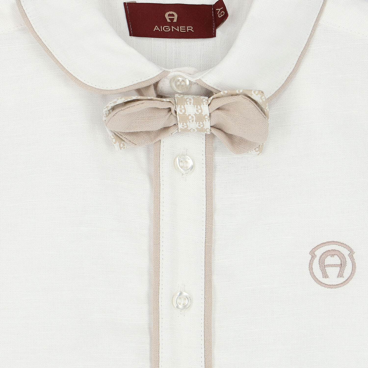 Boys White Logo Shirt, 1, hi-res