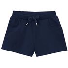 Girls Navy Blue Shorts, 6, hi-res
