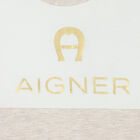 Boys White & Beige Logo T-Shirt, 1, hi-res