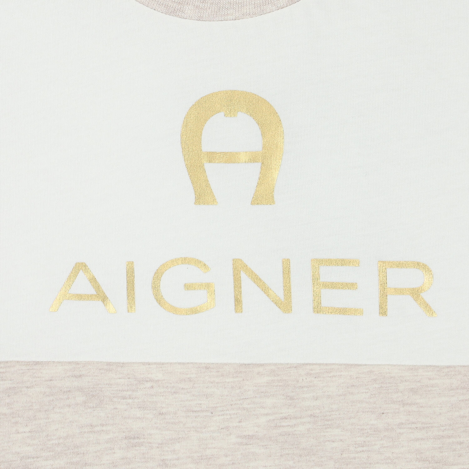 Boys White & Beige Logo T-Shirt, 1, hi-res image number null
