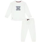 Baby Boys White Logo Tracksuit, 1, hi-res