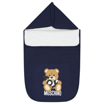 Navy Blue Teddy Bear Logo Baby Nest