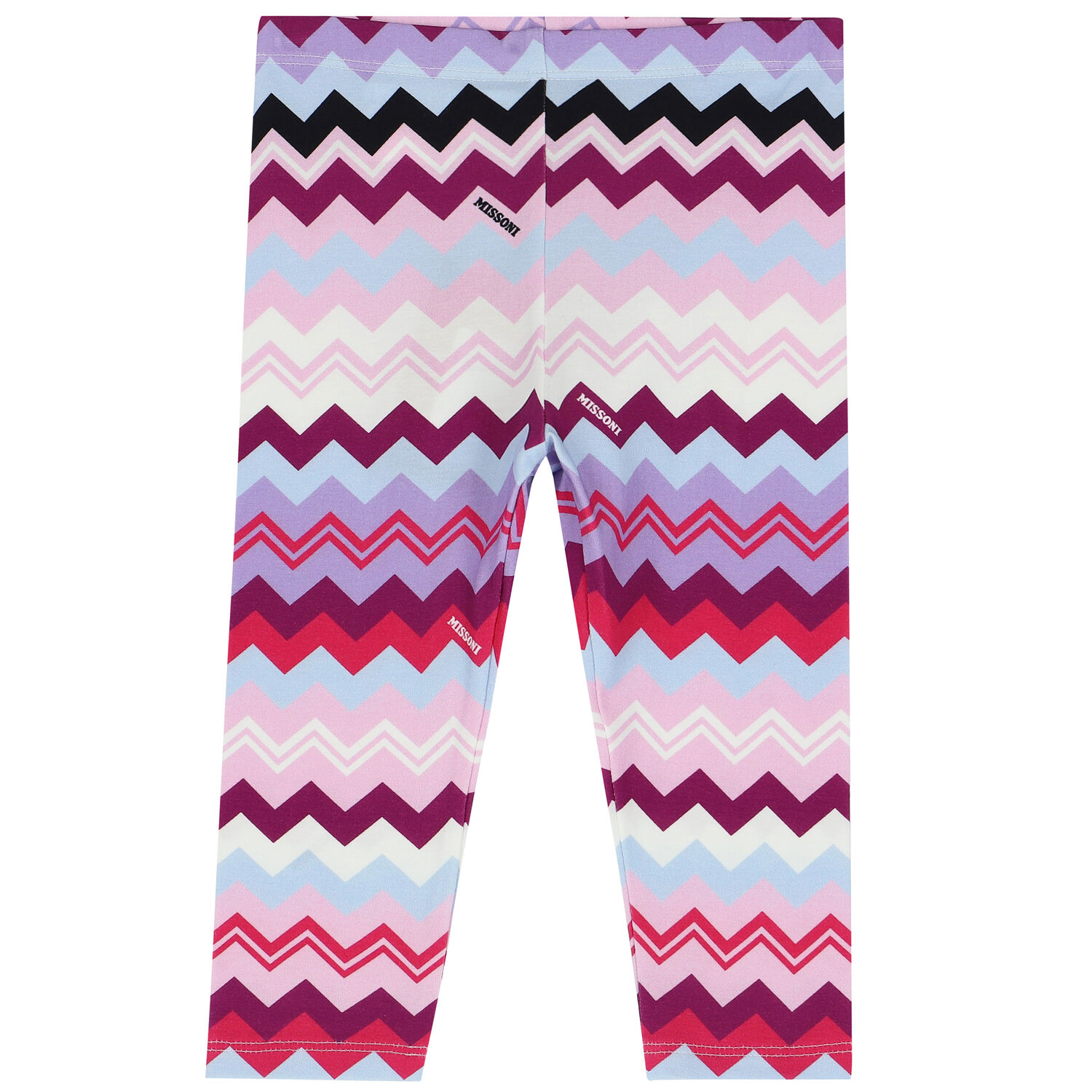 Younger Girls Purple & Pink Zigzag Leggings, 1, hi-res