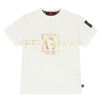 Younger Boys Ivory Logo T-Shirt