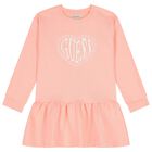 Girls Pink Logo Dress, 2, hi-res