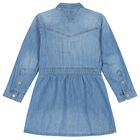 Girls Blue Denim Dress, 1, hi-res