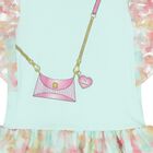 Younger Girls Green Bag Logo Dress, 1, hi-res