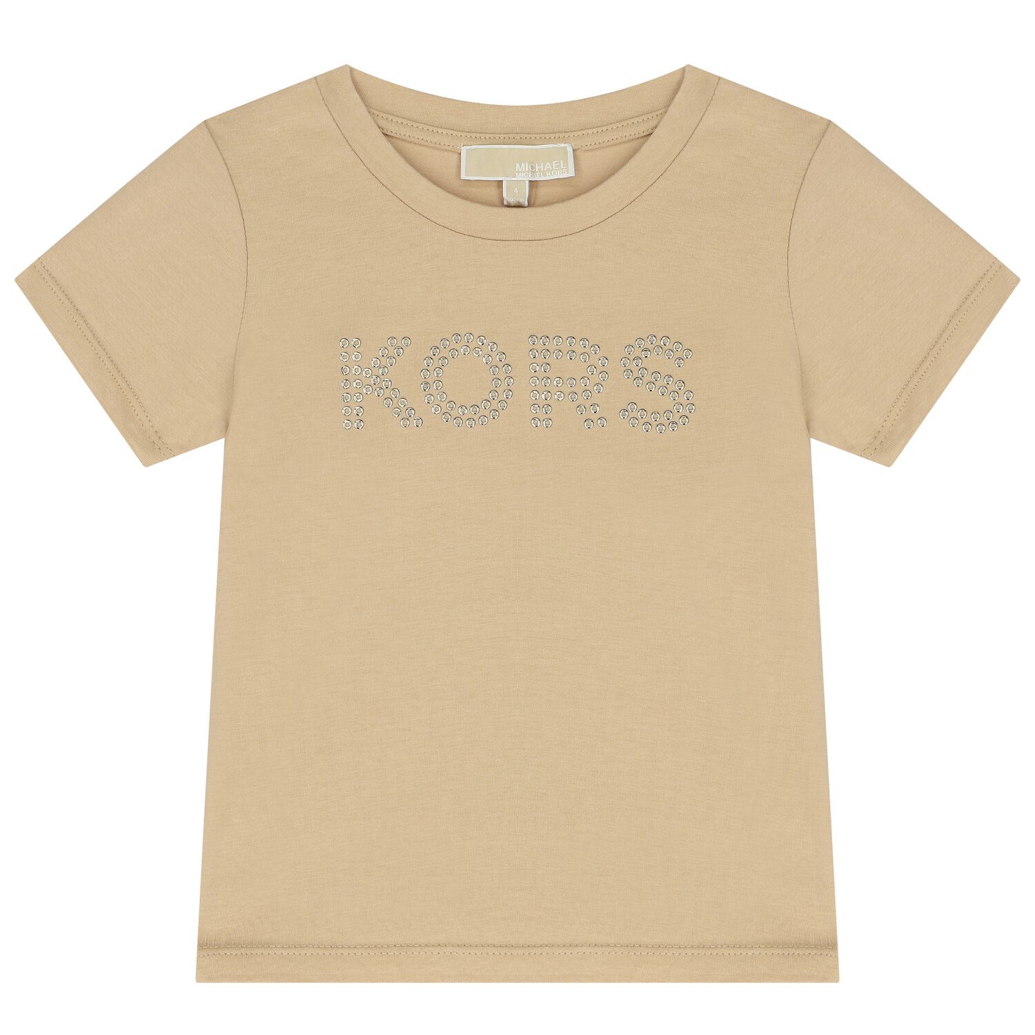 Girls Beige Logo T-Shirt, 1, hi-res image number null