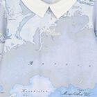 Baby Boys Ivory & Blue Geo Map Babygrow Gift Set, 1, hi-res