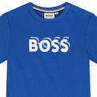 Younger Boys Blue Logo T-Shirt, 1, hi-res