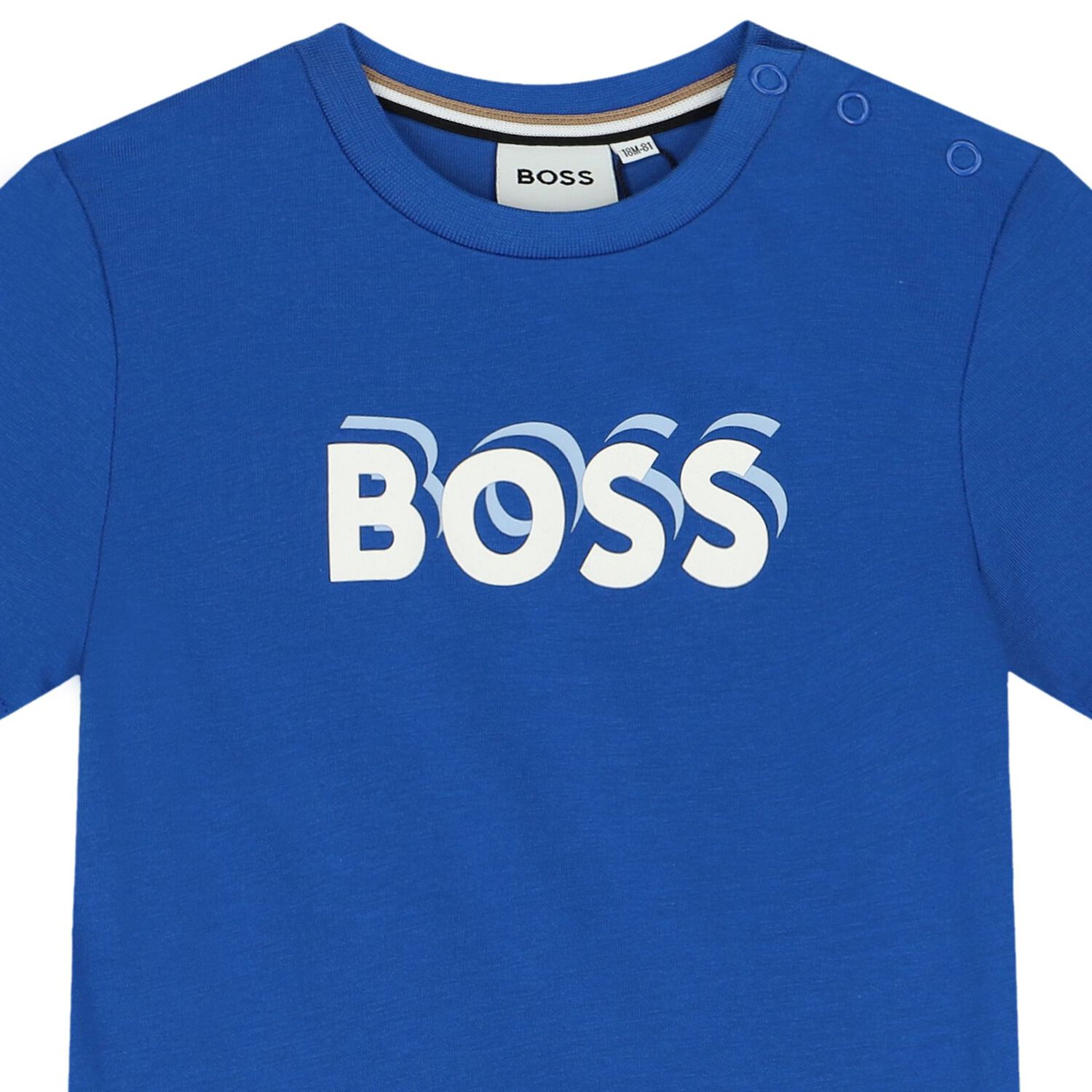 Younger Boys Blue Logo T-Shirt, 1, hi-res