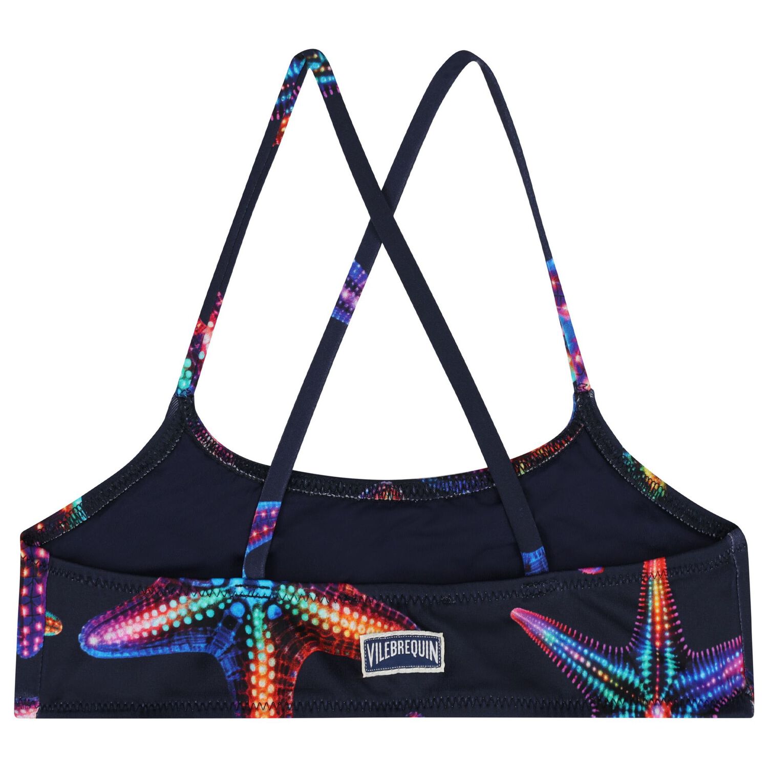 Girls Navy Blue Starfish Bikini, 1, hi-res