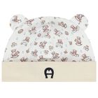 Beige and White Teddy Bear Logo Hat, 1, hi-res